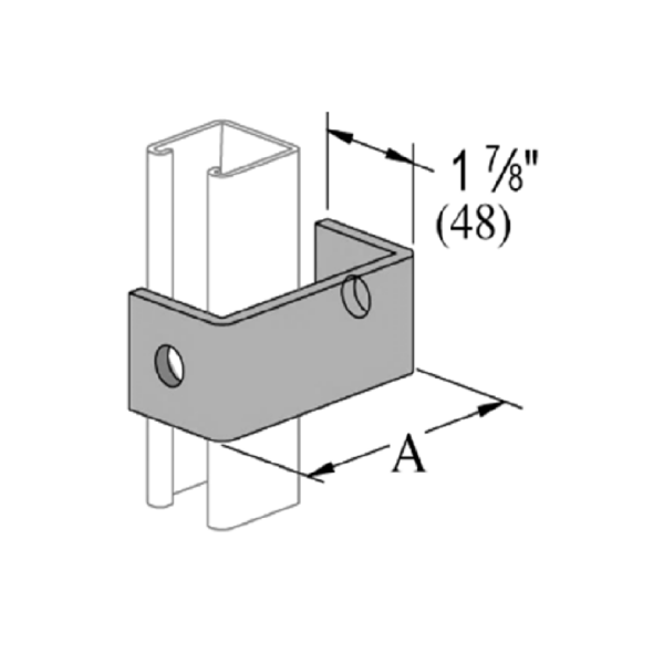 SSS 33AZ - 2 HOLE COLUMN OR STRINGER INSIDE CLEVIS HANGER A=4"