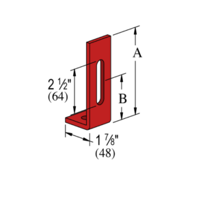 SSS 100/6Z - 1 Hole & 1 Slot ( 4-7/8" X 2-1/2) , 90°  CORNER ANGLE FITTINGS
